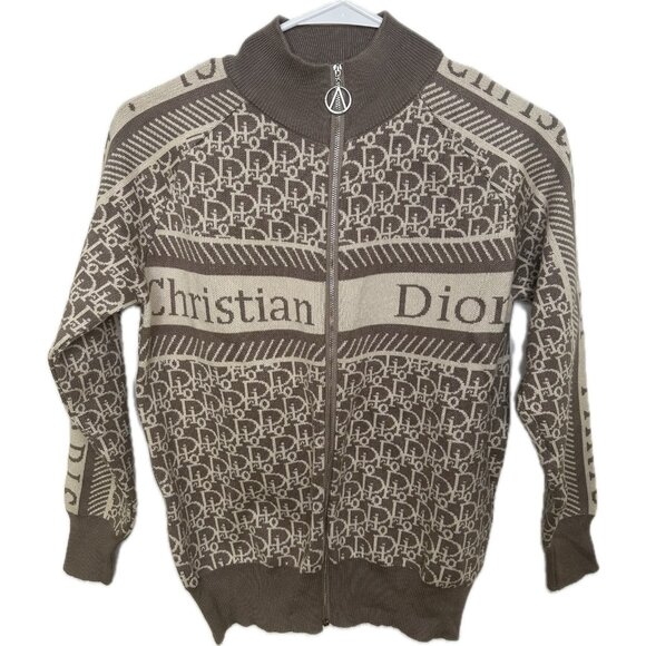 Dior Brown Patterned Women's Jacket - Picture 2 of 7